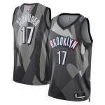 Maillot NBA Brooklyn Nets Dennis Schroder Nike 2024-25 City Edition Gris Swingman - Homme